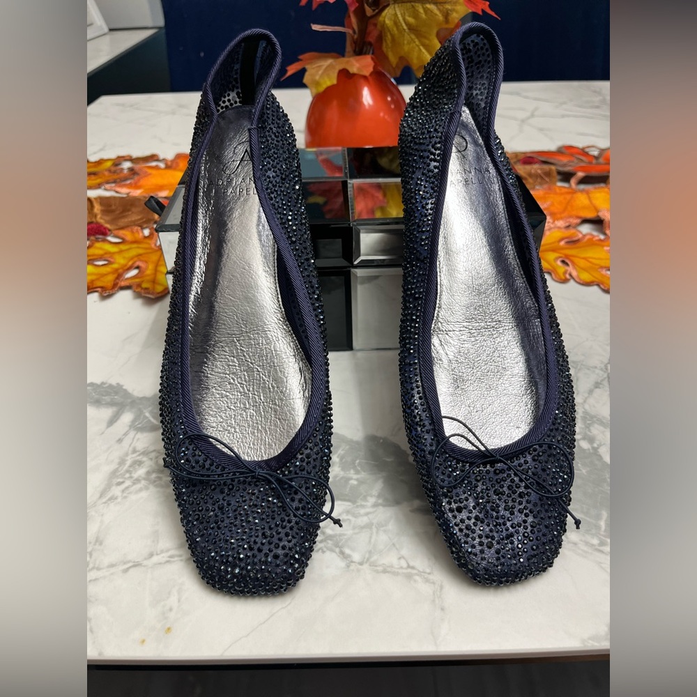 Adrianna Papell Midnight Blue Crystal Flats